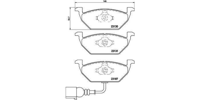 Brembo Brake Pads Front Vw Polo ( Set Lh&Rh) (P85072)