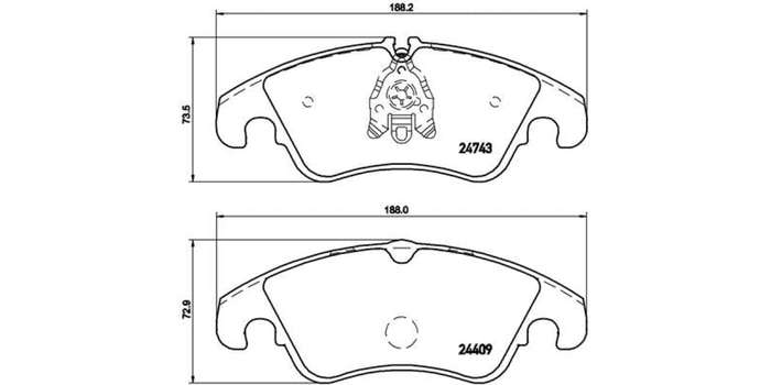 Brembo Brake Pads Front Audi Audi A4/A5/Q ( Set Lh&Rh) (P85098)
