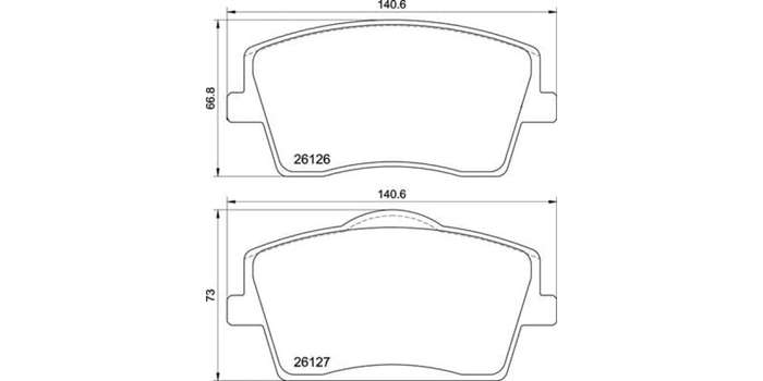 Brembo Brake Pads Front Volvo ( Set Lh&Rh) (P86031)