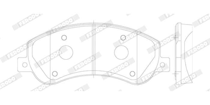 Brake Pads Front Vw Amarok 2.0Tsi 2.0Tdi Bitdi 3.0Tdi (2010 ) (FERODO Front VentedR1928) (SET LH ...