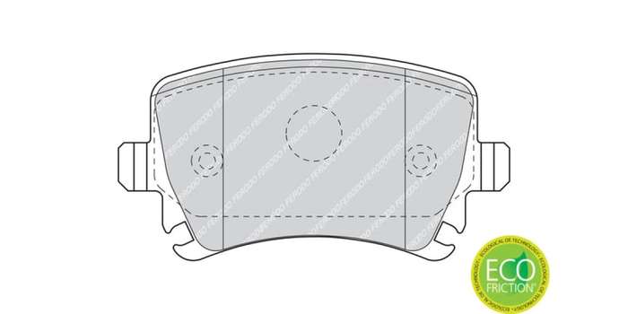 Brake Pads Rear Audi A3 (03 13) A4 (05 11) A6 (03 11) S3 Tt (07 ) Vw Cc,Eos,Golf 5,6 (FERODO FDB1...