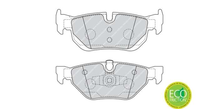 Brake Pads Rear Bmw E8X E9X 120D,125I,130I,320D,320I,323I,X1 (07 16) (FERODO FDB1807) (SET LH & R...