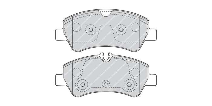 Brake Pads Rear Ford Tourneo (13 ) Transit (12 ) (FERODO Front VentedR4398) (SET LH & RH Wheel)