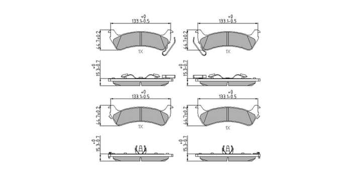 Brake Pads Rear Jeep Cherokee (01 08) Grand Cherokee (92 02) Wrangler (96 07) (FERODO FDB1549) (S...