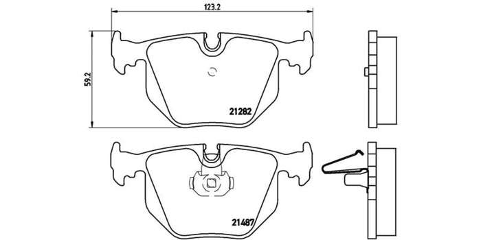 Brembo Brake Pads Rear Bmw 3 E46 ( Set Lh&Rh) (P06020)