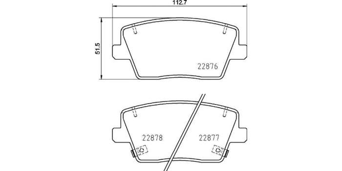 Brembo Brake Pads Rear Hyundai ( Set Lh&Rh) (P30112)