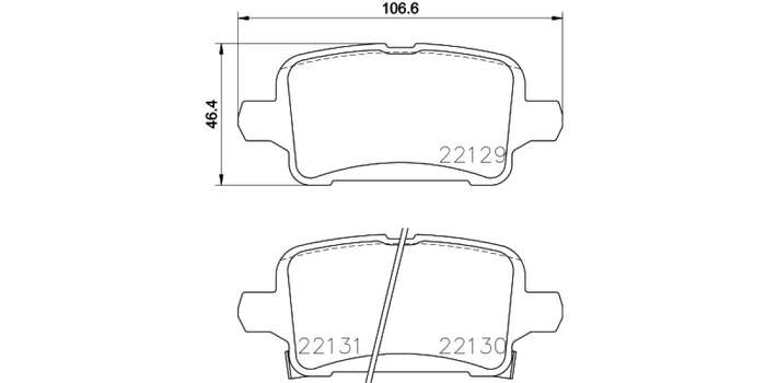 Brembo Brake Pads Rear Opel Astra K ( Set Lh&Rh) (P59090)