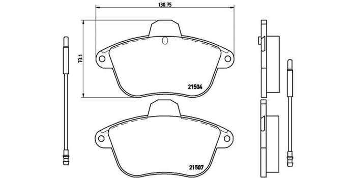 Brembo Brake Pads Rear Ren Clio 2 V6 ( Set Lh&Rh) (P61046)