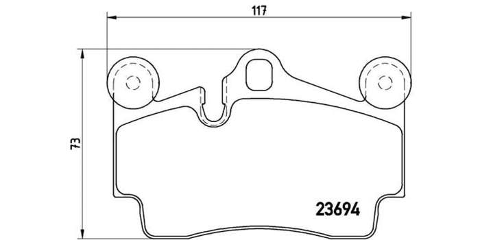 Brembo Brake Pads Rear Vw Toureg ( Set Lh&Rh) (P85070)