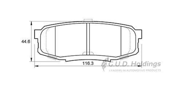Brake Pads Rear Toyota Prado D4D (10 ) Landcruiser 70,76,79,200 (07 ) (SAFELINE D3848S) (SET LH &...