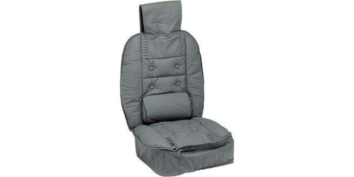 Car Seat Cover Delux Cushion Grey 1Pc