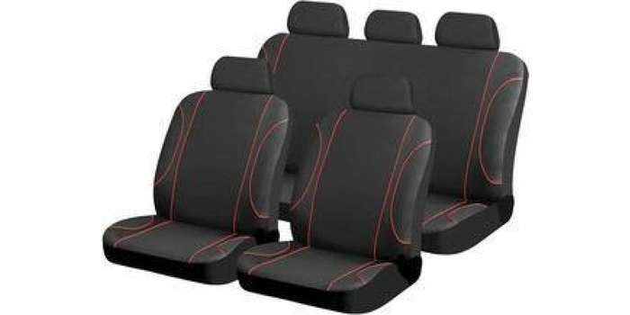 Car Seat Cover Car Seat Cover Set 11Pc Black Red