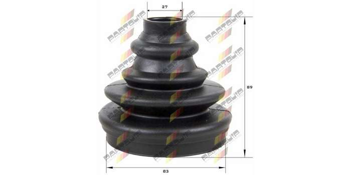 Cv Joint Boot & Clamps Alfa Romeo 96-06 155 2.5, 156 2.5, 3.2, 164 3.0