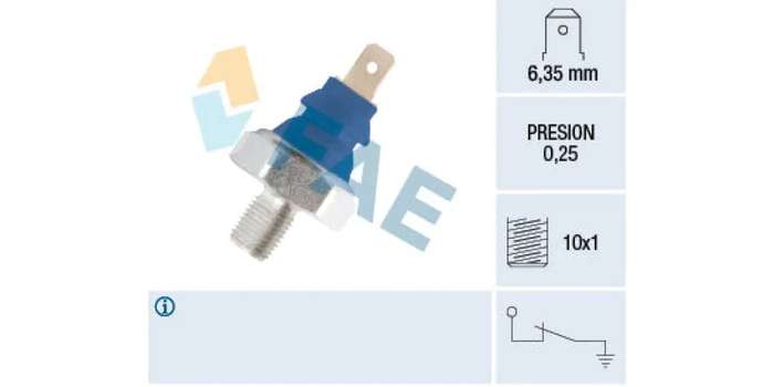 Oil Pressure Switch 0.25 M10X1.00 Audi,Vw (Abc,Aah,Abc,Aew,Afx,Afv,Aaa) (FAE 11690)