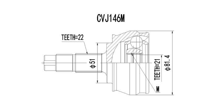 Outer Cv Joint Fiat Grande Punto 1.2,Fiat Punto 2004-2009