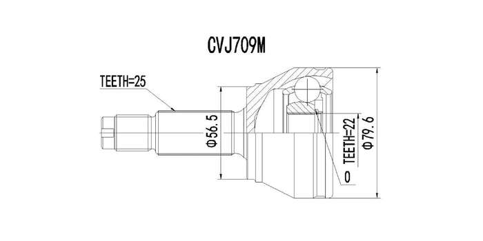Outer Cv Joint Fiat Panda 1.2 4X2,4X4, Mazda Soho 1995-2011