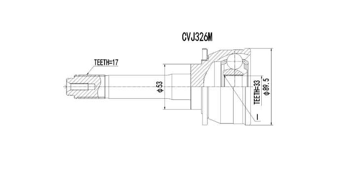 Outer Cv Joint Isuzu Kb250D & 4X4,Kb280Dt & 4X4 1989-2003
