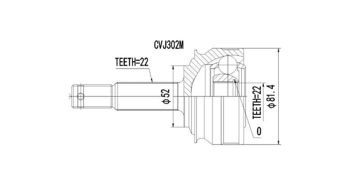 Outer Cv Joint Opel Ascona 1.3L,Astra,Corsa,Kadett,Monza 1980-1984,1987-1993,1996-2004