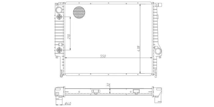 Radiator Bmw 320I,323I,325I [E30] 320I,325I,328I [E36] 1985-2000 M20,M50,M52