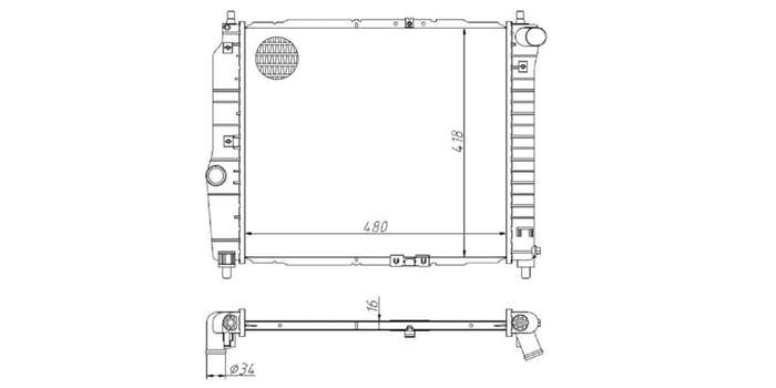 Radiator Chev Aveo 1.5 Ls,Lt F15S3 2003-2008
