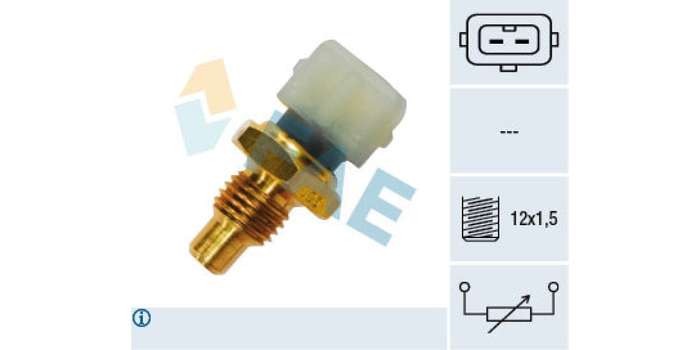 Temperature Switch 2Pin M12X1.5 Renault (F4R,D7F,Z7W,F3R,Z7X7,K7M) (FAE) (33060)