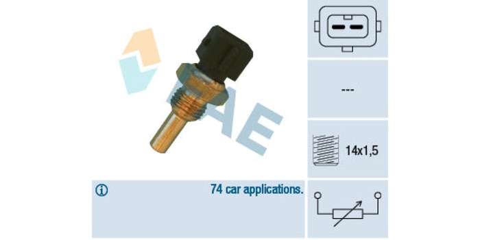 Temperature Switch 2Pin M14X1.5 Bmw E34,E36 (M40,M43,M42,M50,M51,M60) (FAE) (32560)