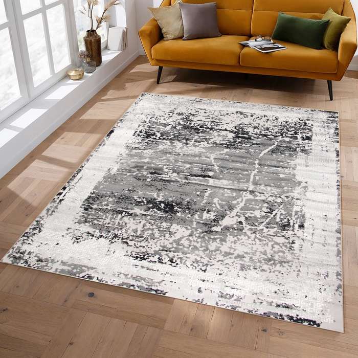 Alin Solure Black Grey Rug