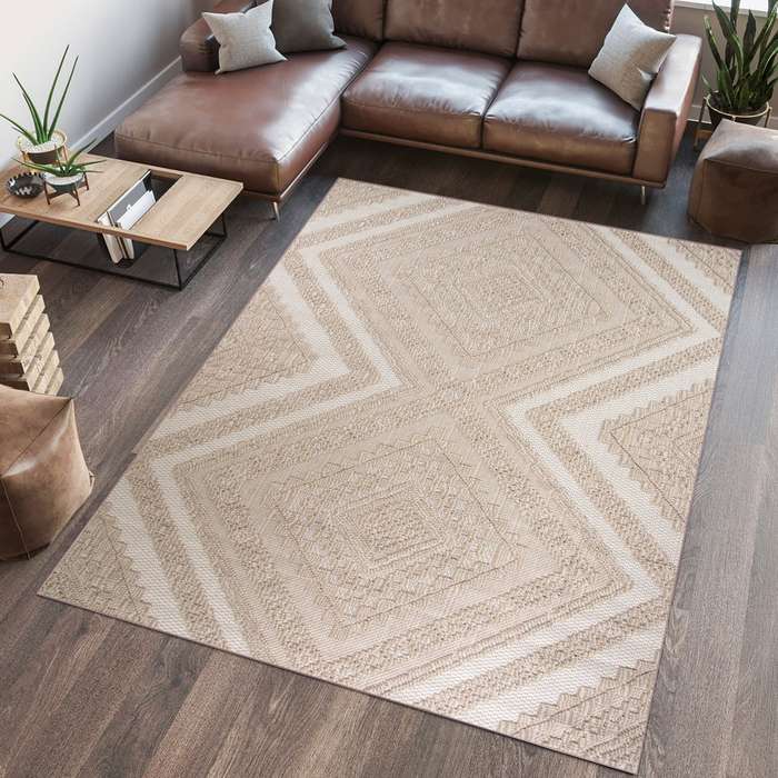 Jute Linen Aura Beige Rug