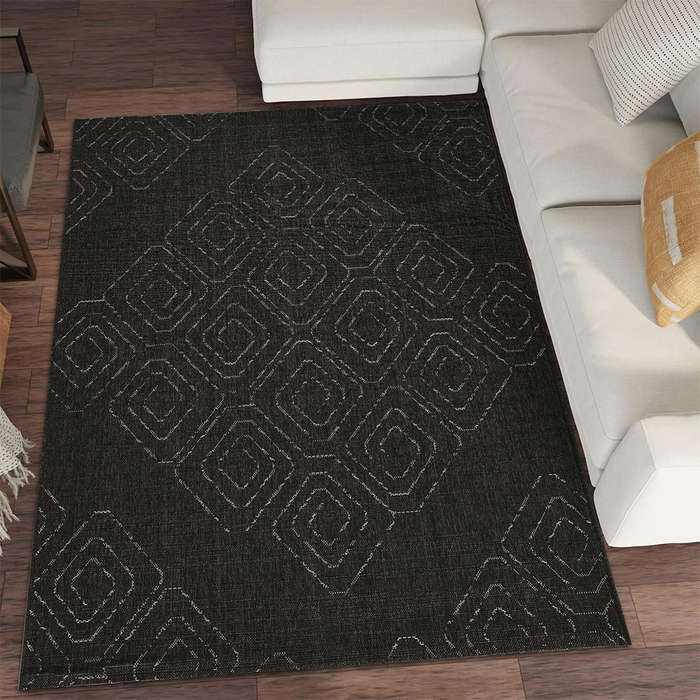 Natura Jute Mylae Black Rug