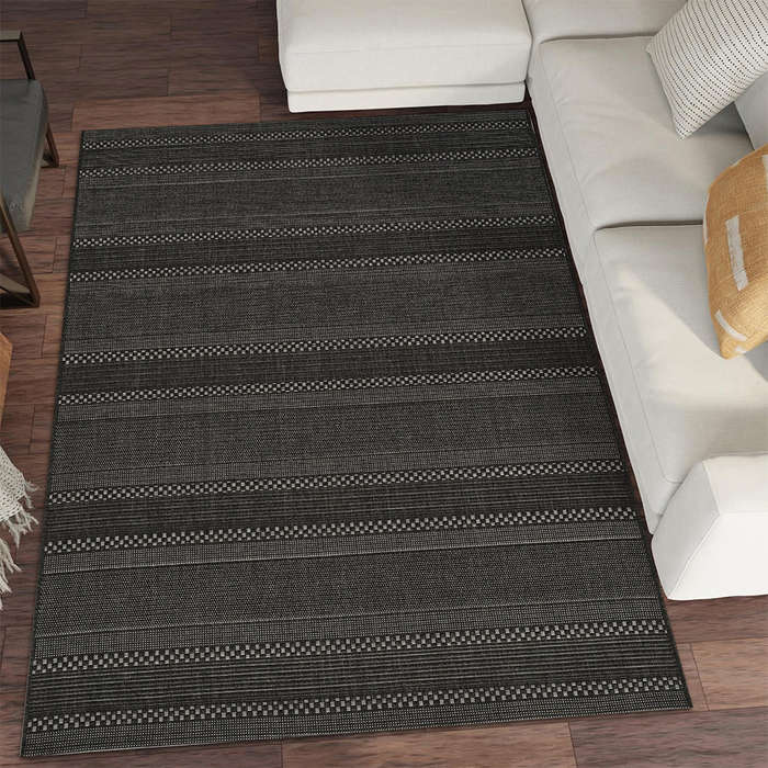 Natura Jute Nuvin Black Rug