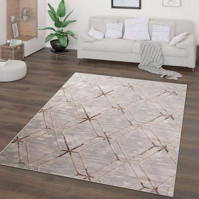 Digital Gold Line Washable Rug