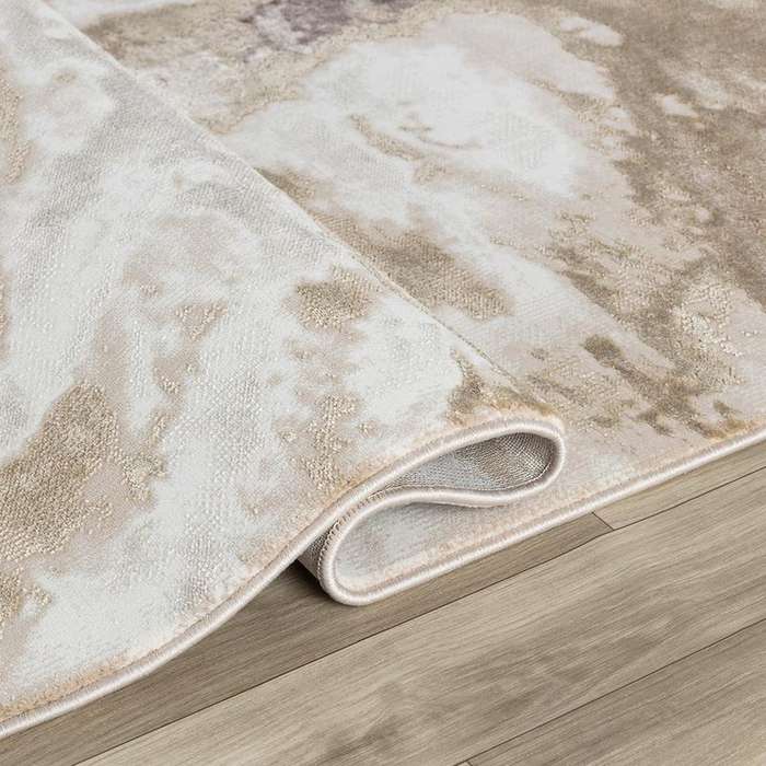 Elit Crimp Beige Brown Rug