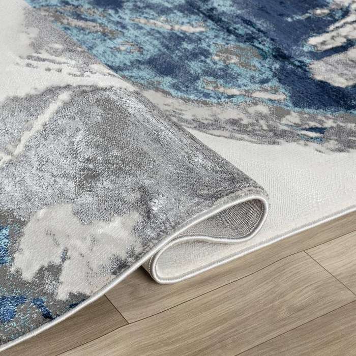 Elit Crimp Grey Blue Rug