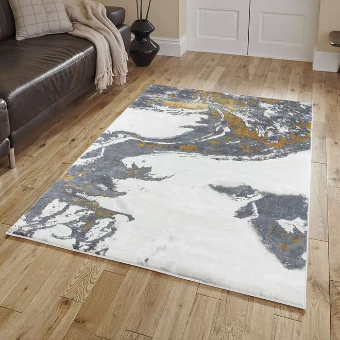 Elit Crimp Grey Gold Rug