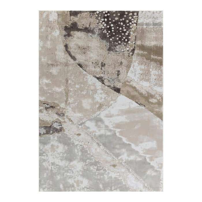 Elit Plain Beige Brown Rug