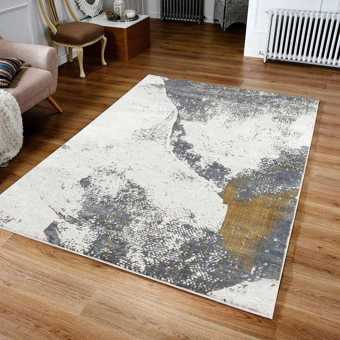 Elit Rustic Grey Gold Rug