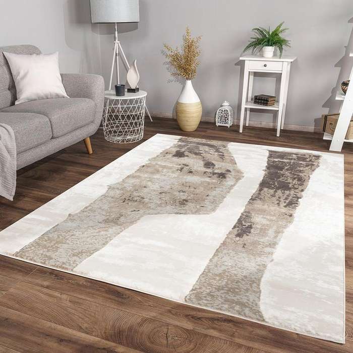 Elit Stripe Beige Brown Rug