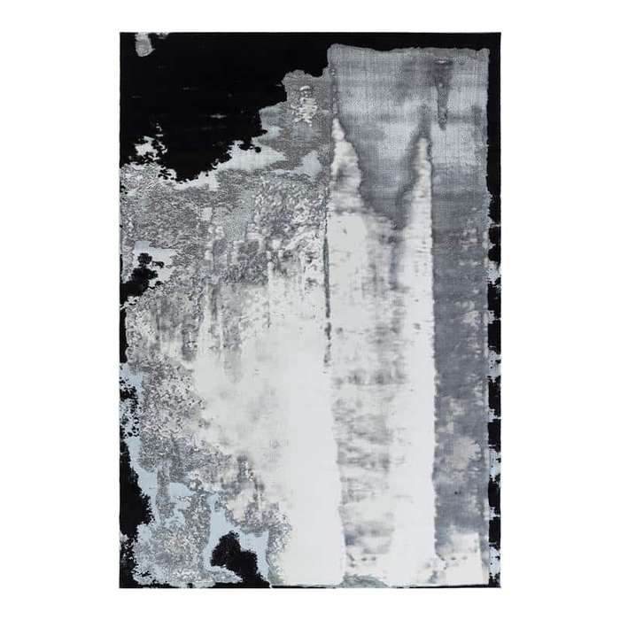 Elit Texture Grey Black Rug