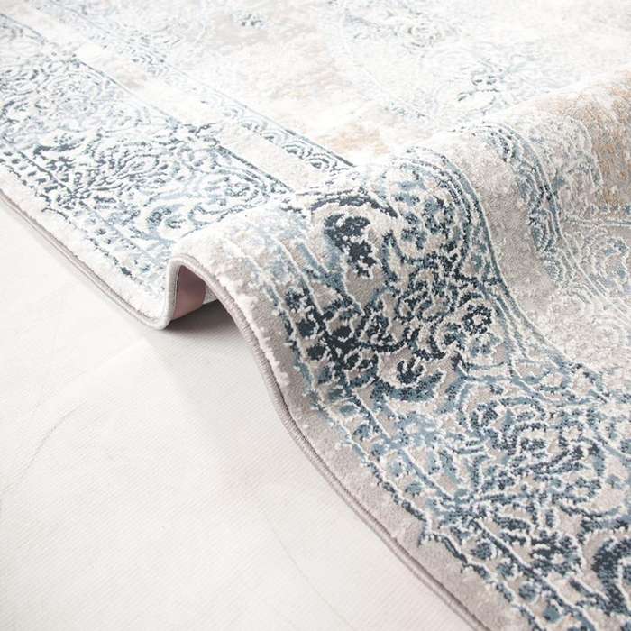 Merry Grey Navy Rug MR249