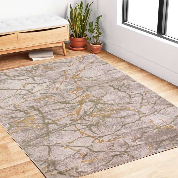 Star Slit Green Rug