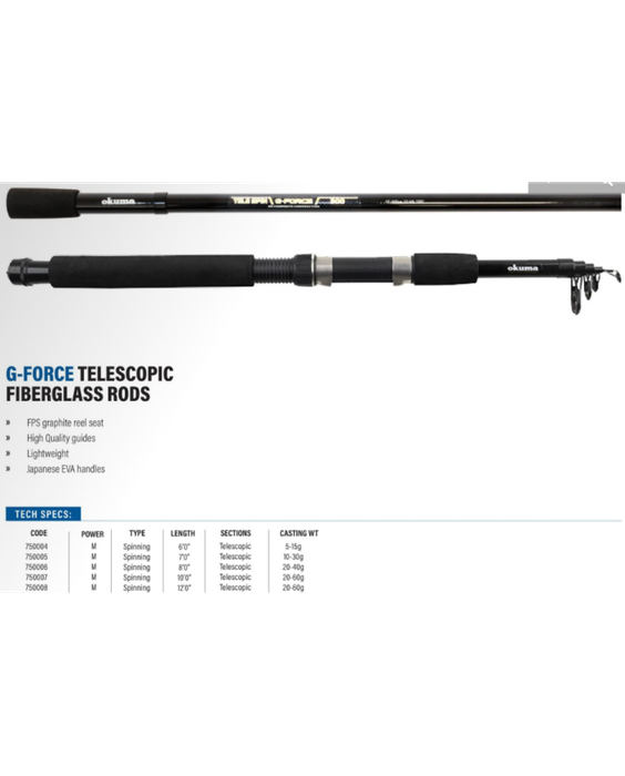 Okuma G-FORCE Tele Spin Telescopic Rod