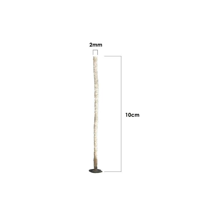 Handmade Pre-Waxed & Tabbed Candle Wicks - 2mm x 15cm - 100 Piece