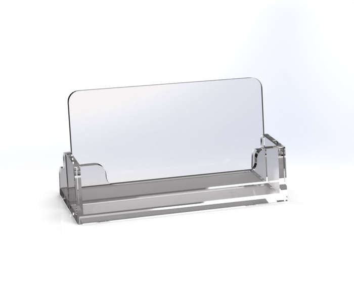 Professional Acrylic Business Card Holder  Perfect for Office or Reception Use