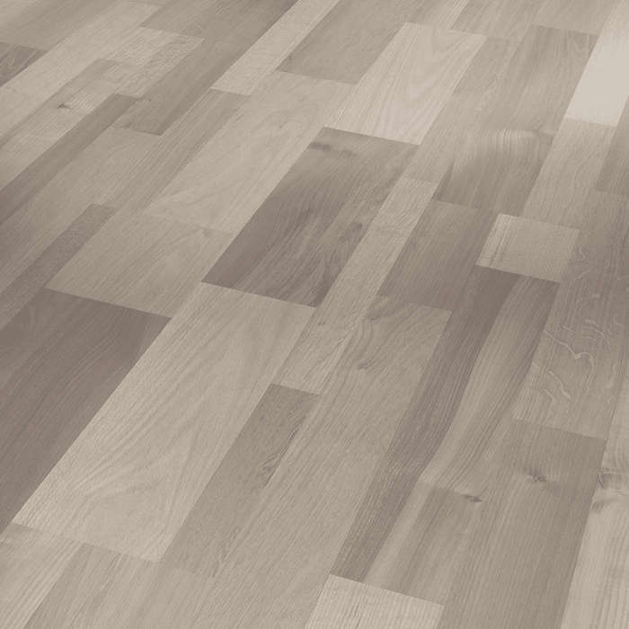 Oak Mix Light Grey - Modern Classic 1050 Laminate Flooring Plank - Ship's Floor 3-Strip Silk Matt...