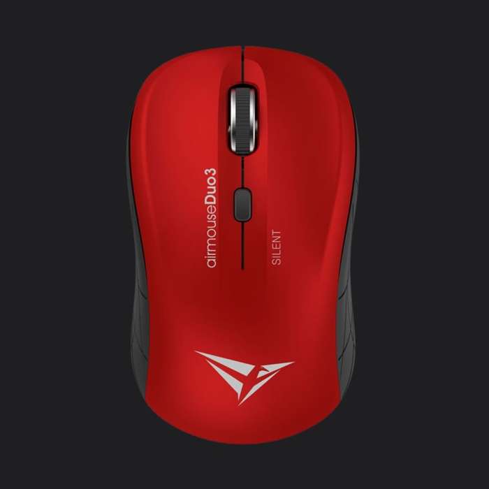 Alcatroz Airmouse Duo 3 Silent Wireless and Bluetooth Mouse - Black/Red
