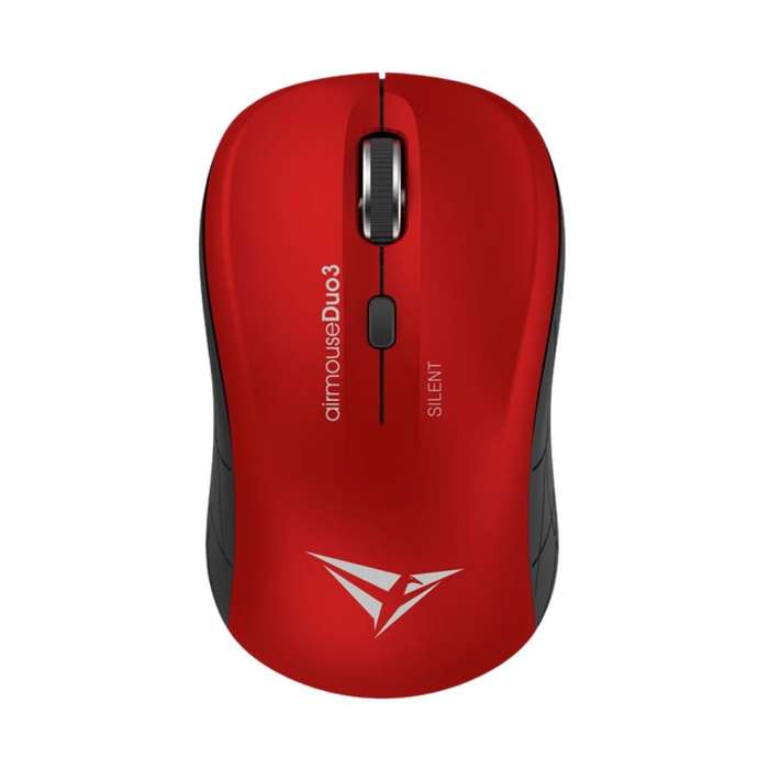 Alcatroz Airmouse Duo 3 Silent Wireless and Bluetooth Mouse - Black/Red