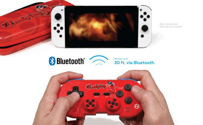 Hyperkin Official Miraculous Pixel Art Bluetooth Switch Controller - Ladybug