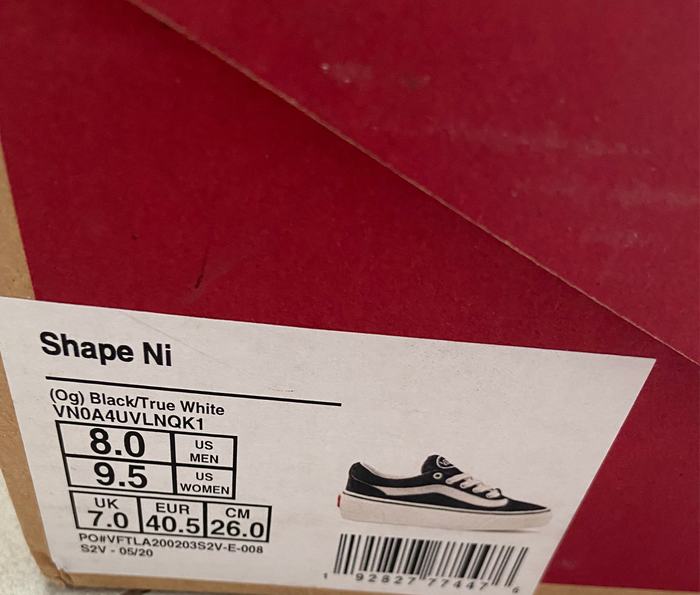 Vans Shape Ni UK 7