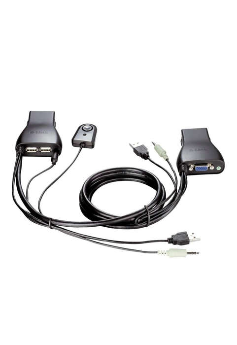 D-Link 2-port USB KVM Switch with Audio Support Cable 1.8m DKVM-222