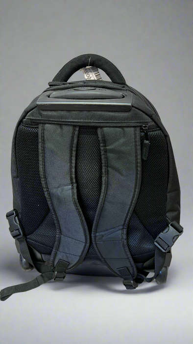 Black Rolling Backpack with Telescopic Handle Waterproof Trolley (shop display)